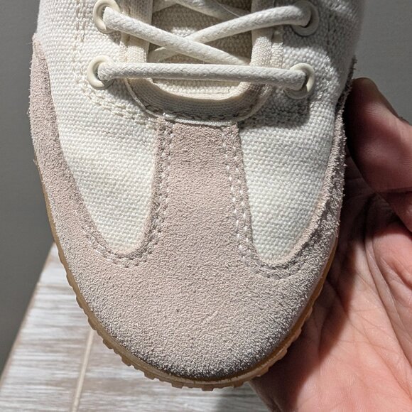 Kizik Brooklyn Hands-Free Slip-On Sneaker Canvas Suede White Women's 7 - Picture 12 of 16